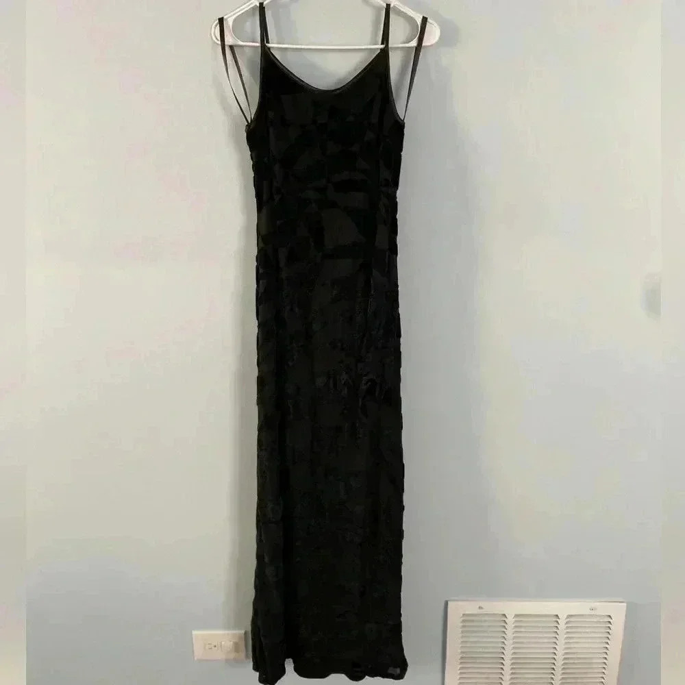 Vintage Frank‎ Lyman Velvet Maxi Dress Black
Whimsygoth Y2K 90s Women’s Size 8